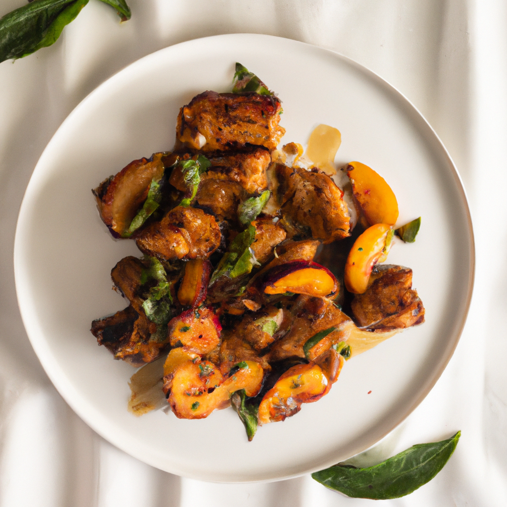 Chili Pork With Peanuts And Peaches