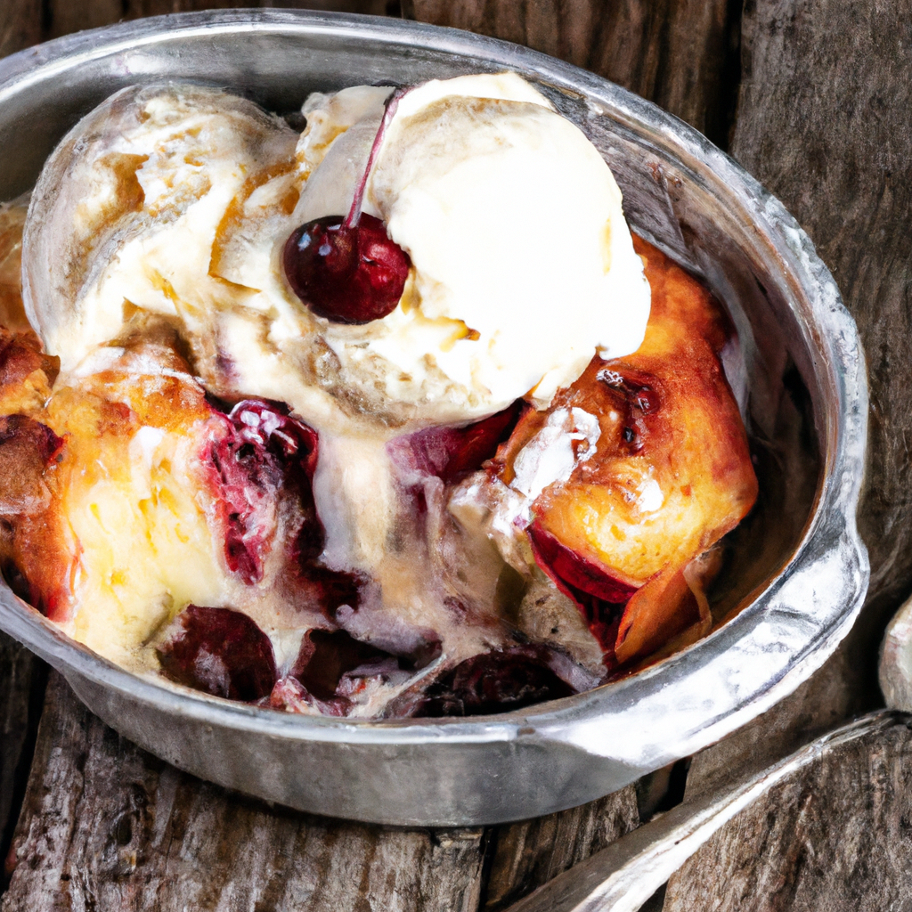 Cherry Pound Cake Cobbler