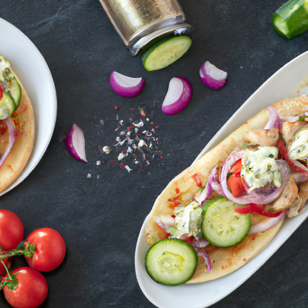 Cucumber Chicken Pitas