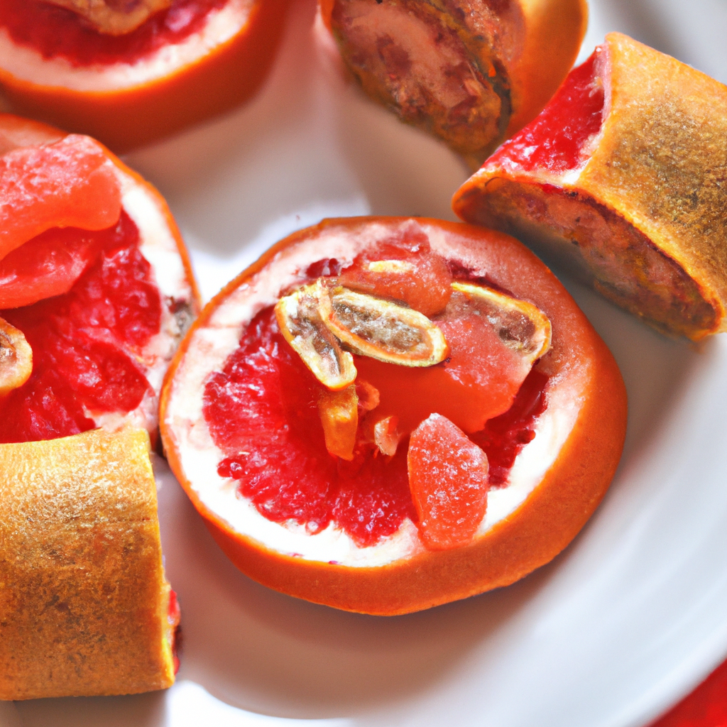 Fruitcakes In Candied Grapefruit Shells