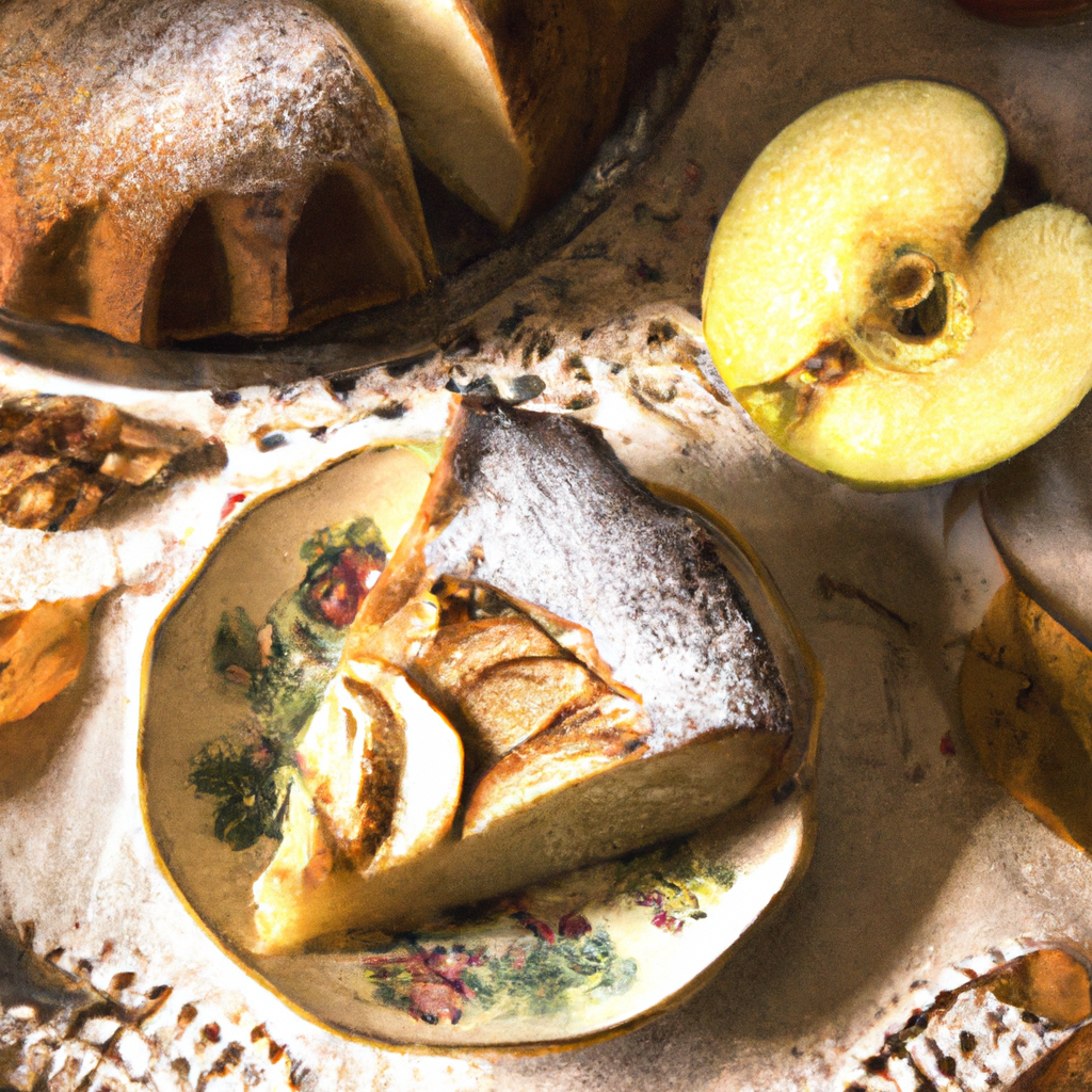 Apple Cake With Marzipan Filling