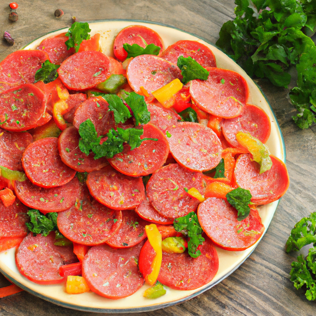 Colorful Sausage And Bell Peppers