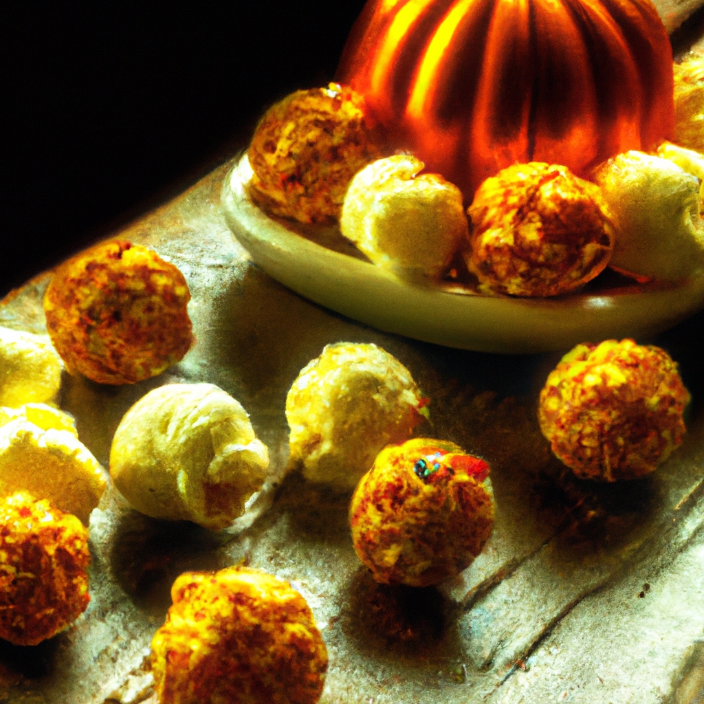 Candy Corn Popcorn Balls