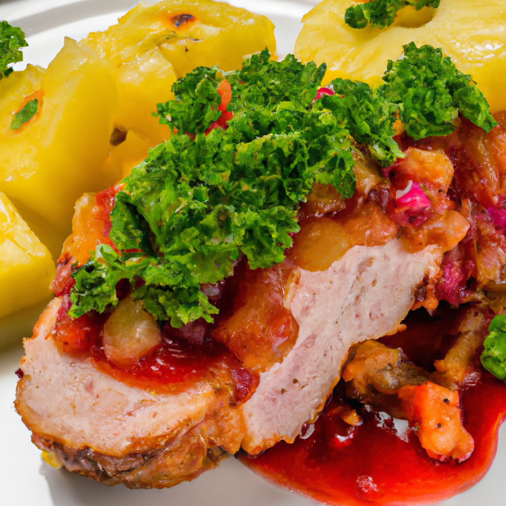 Baked Stuffed Pineapple Pork Chops