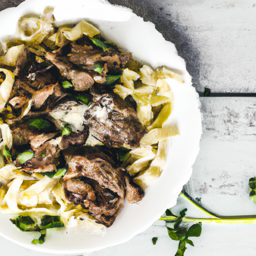 Beef And Noodles In Lemon Sauce