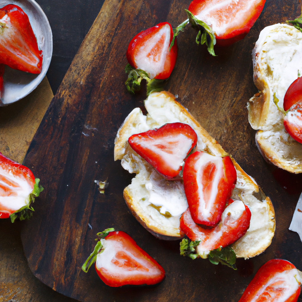 Girl Food Strawberry Balsamic Goat Cheese Bruschetta