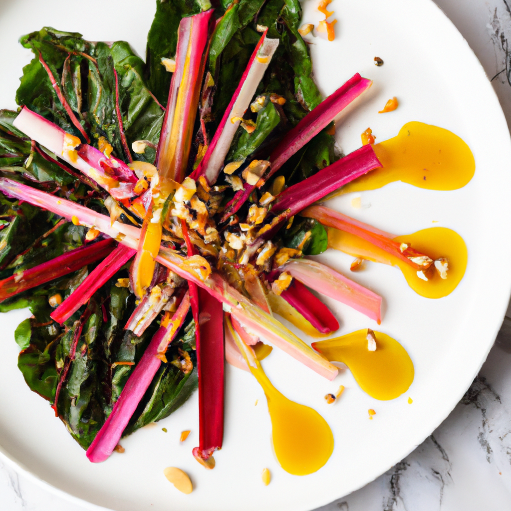 Sesame Rainbow Swiss Chard And Beets Salad