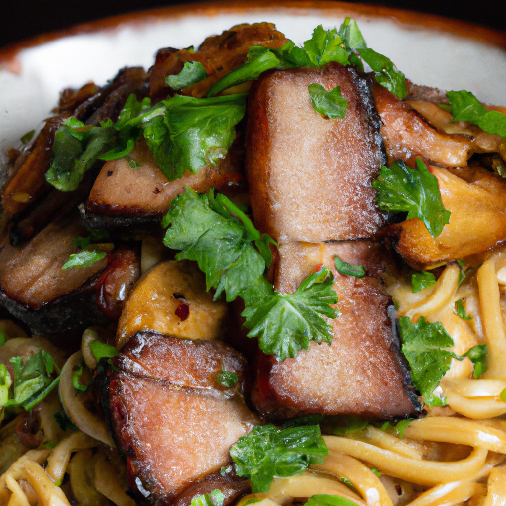 Barbecued Brisket With Noodles