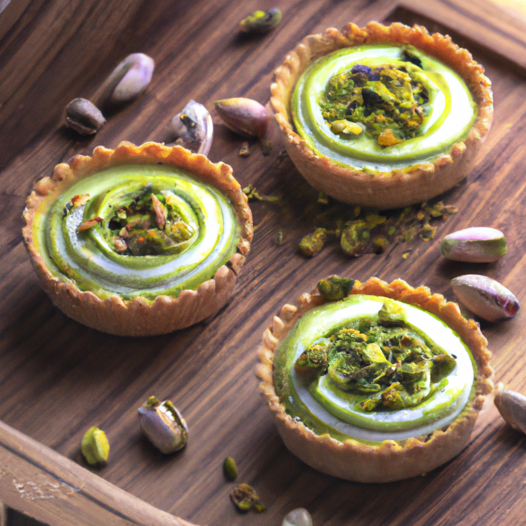 Pistachio Pudding Tarts