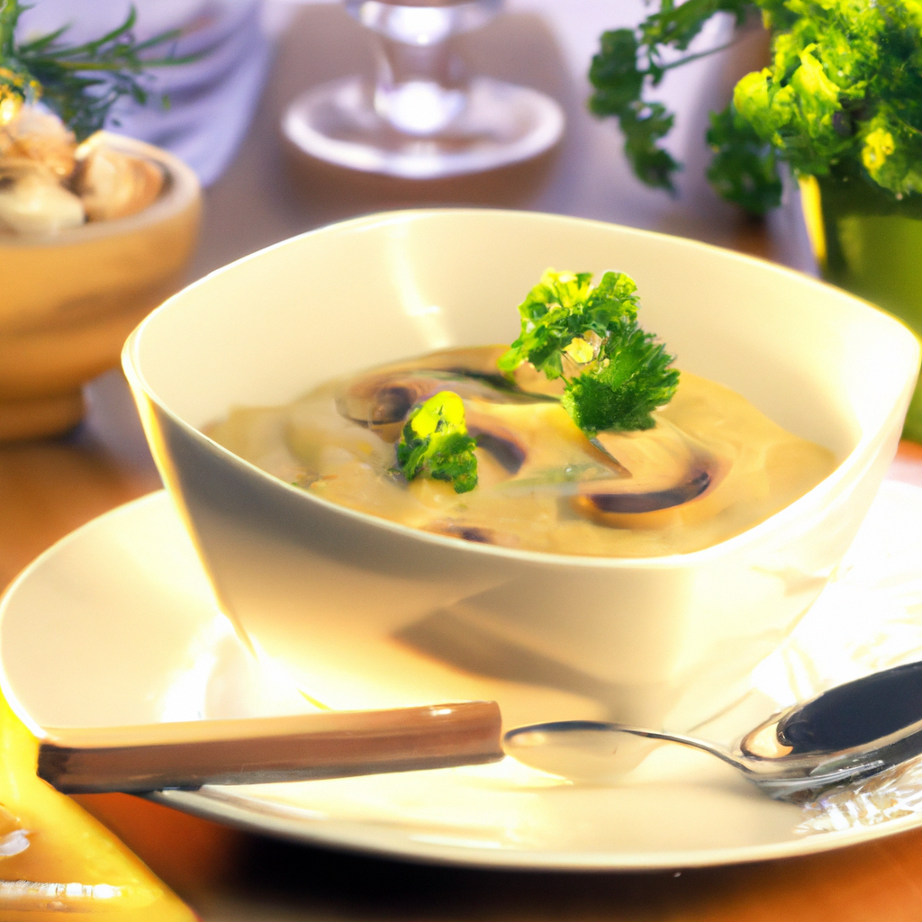 Lighter Creamy Mushroom Soup