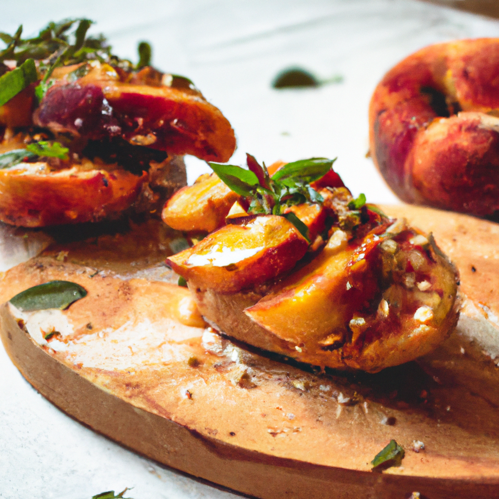 Brie Brown Sugar And Peach Pizza