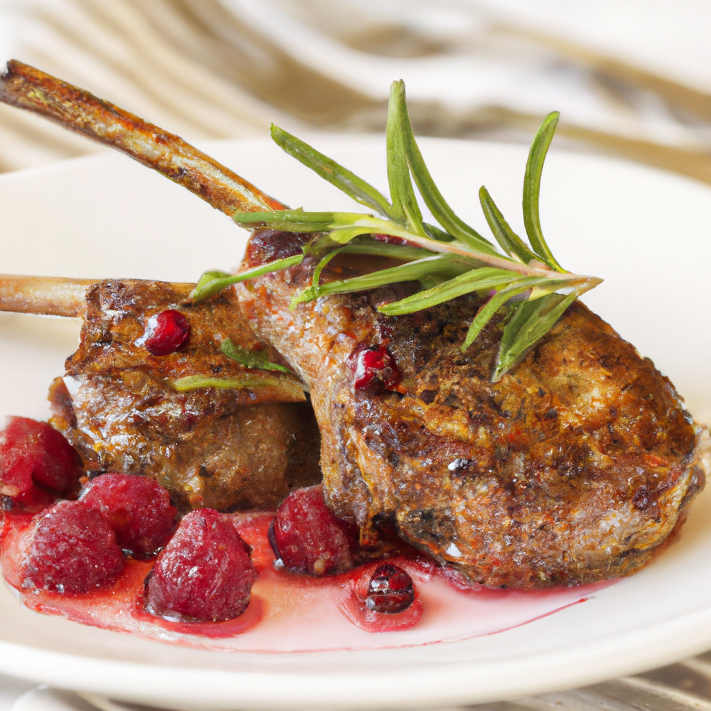 Raspberry Glazed Rack Of Lamb