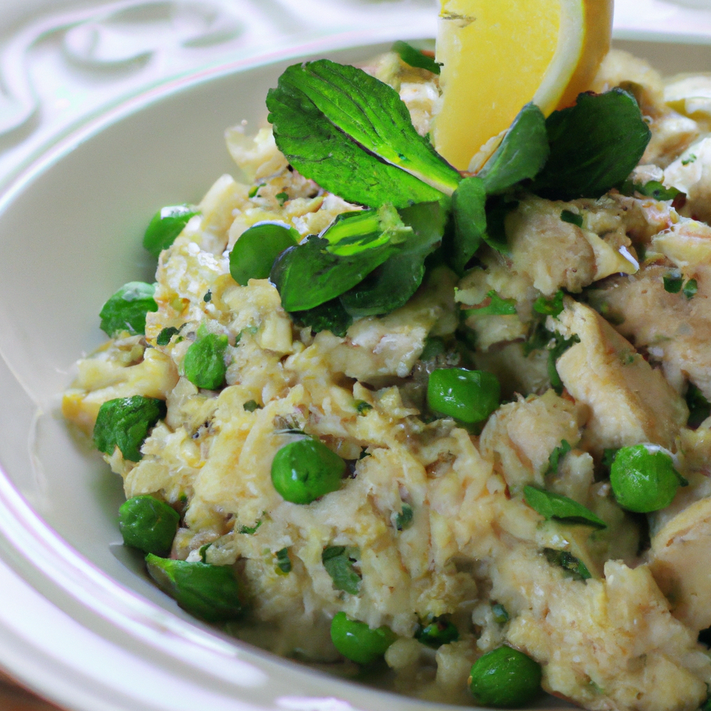 Chicken Lemon And Pea Risotto