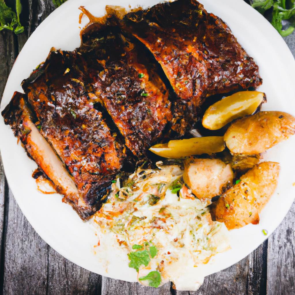 Pork Ribs On Grill