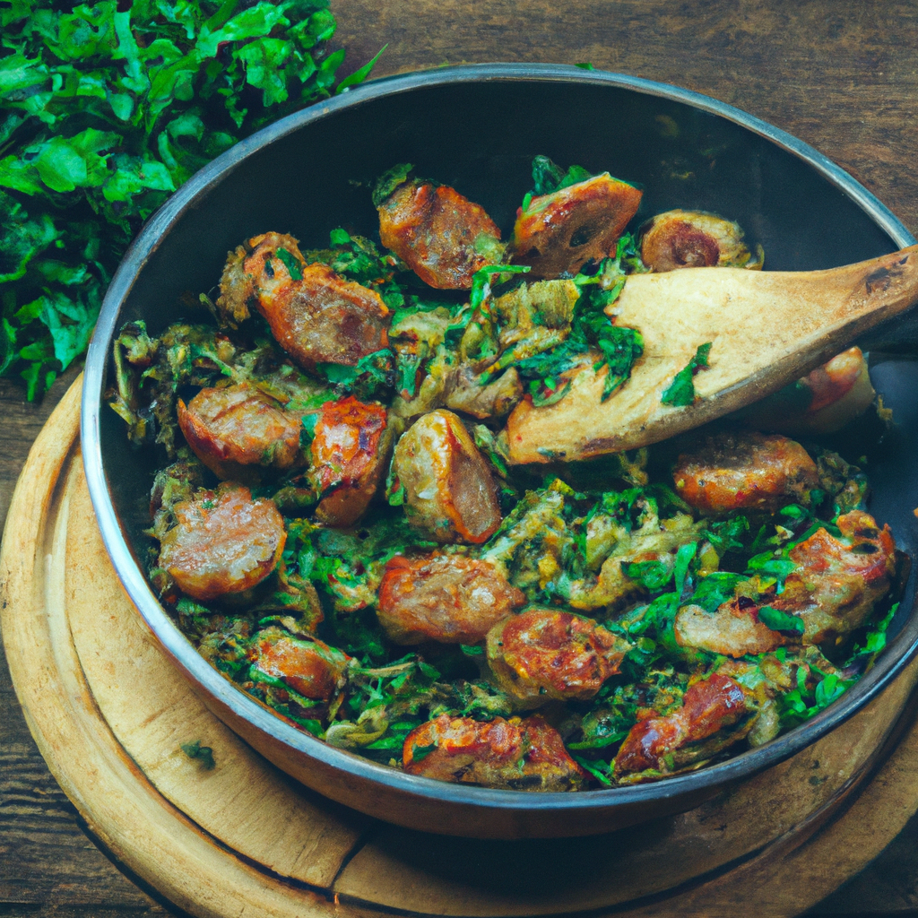 Cabbage And Garlic Sausage