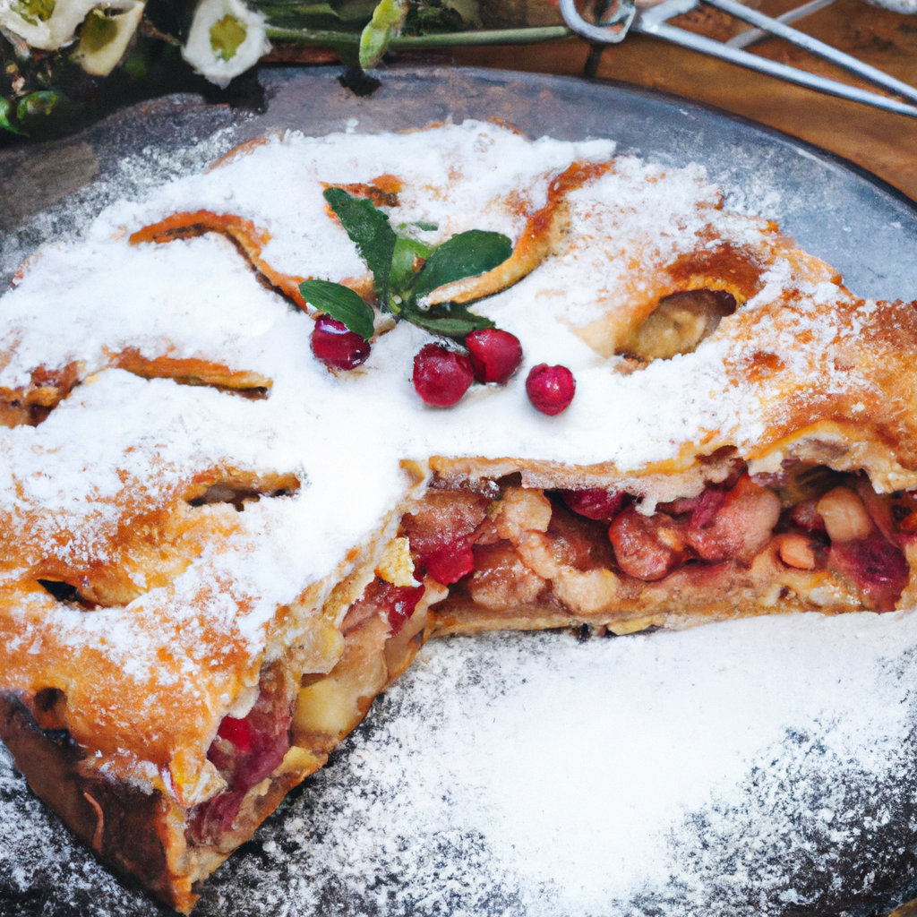 Apple Cranberry Streusel Pie