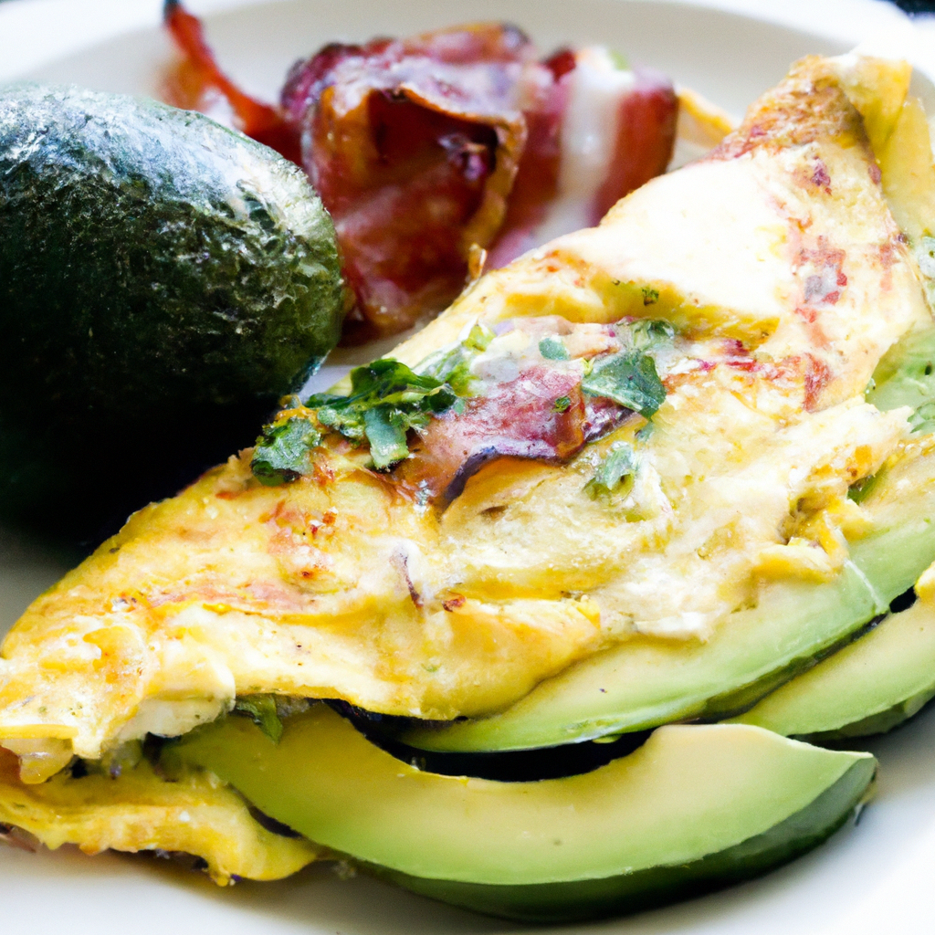 Avocado Bacon Swiss Cheese Omelet