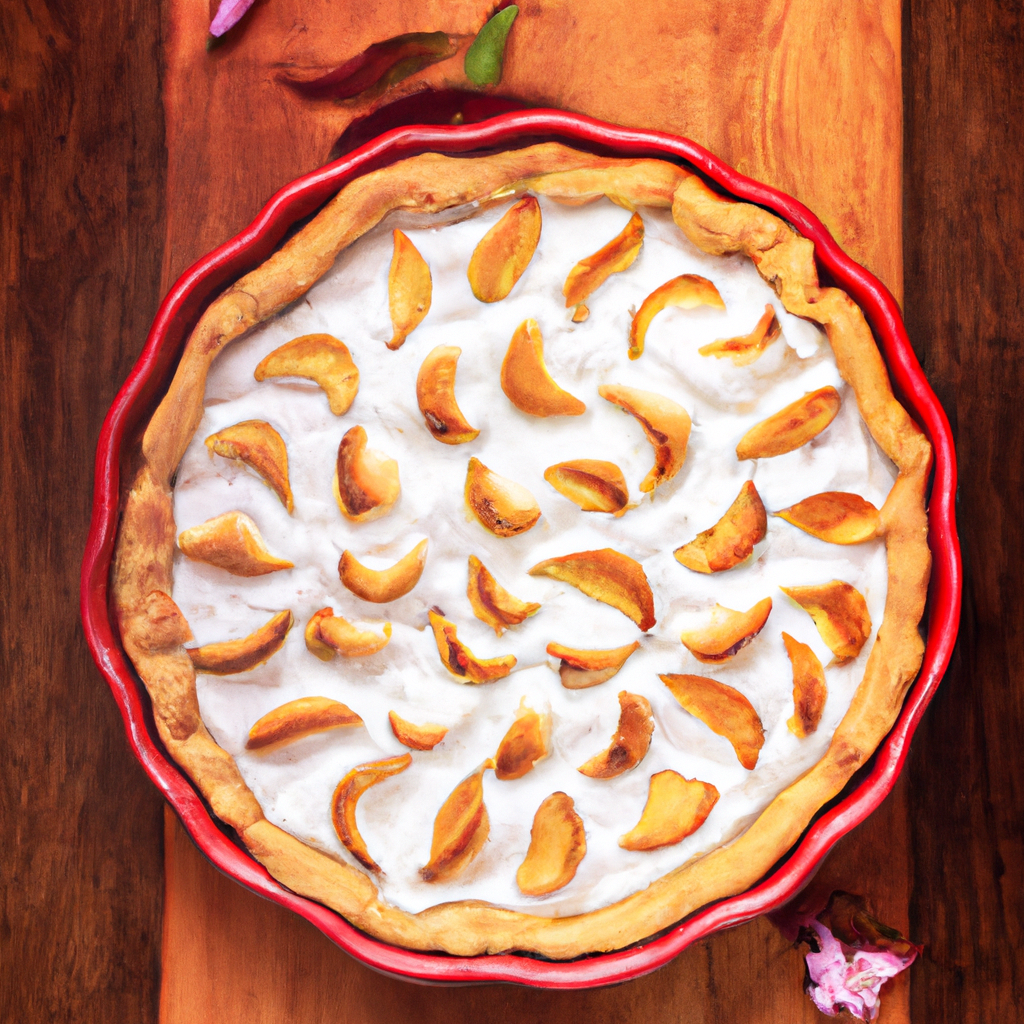 Marshmallow Cream Peach Pie