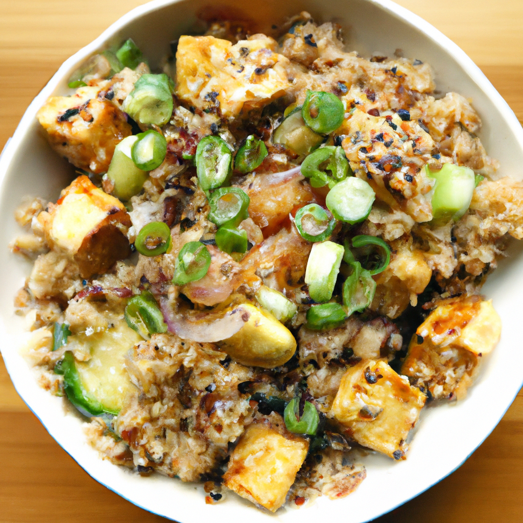 Asian Fried Rice Style Quionoa With Tofu And Veggies