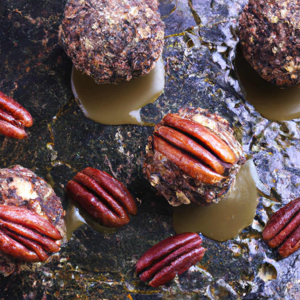 Pecan Balls Floating In Fudge Sauce