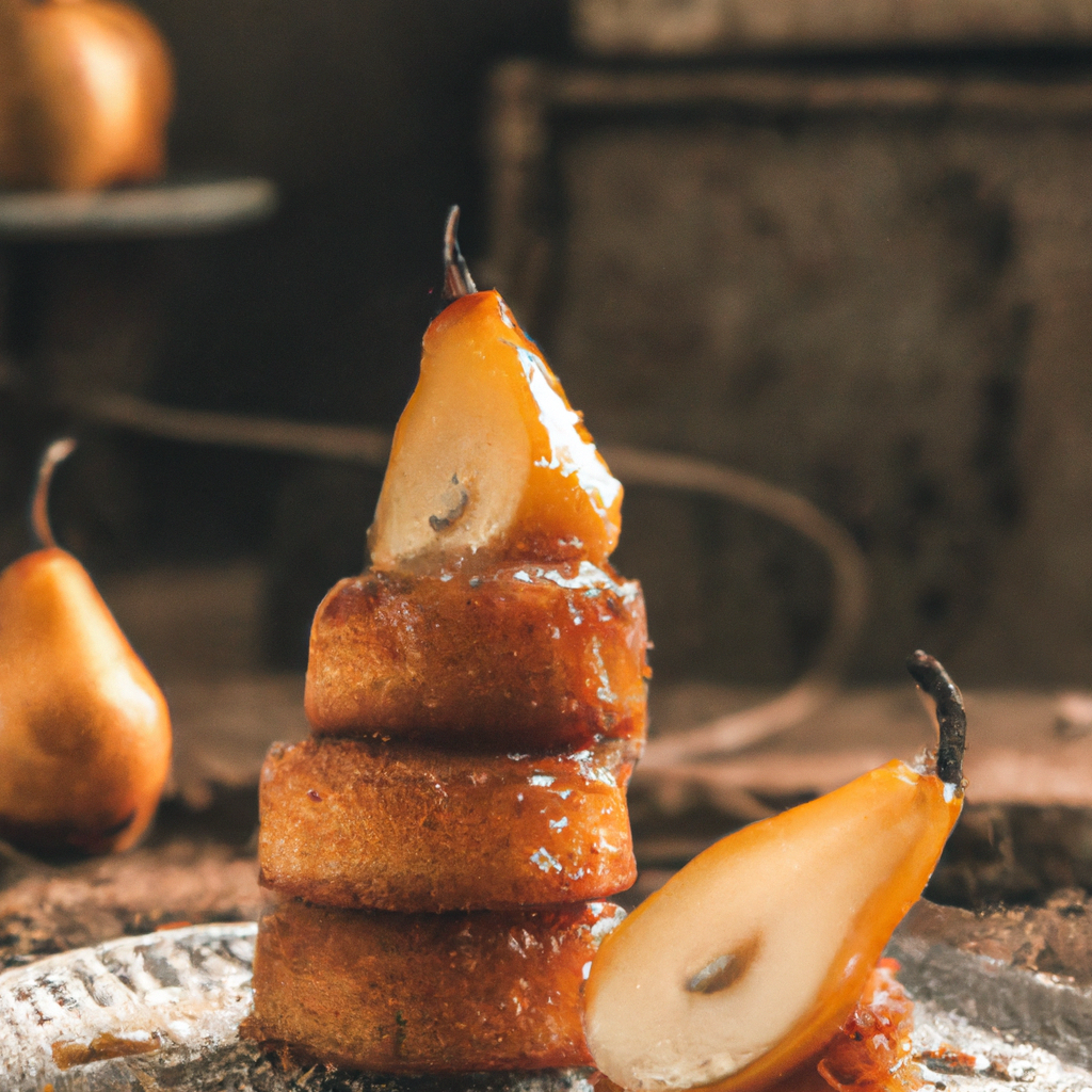 Amaretto Pear Upside Down Cakes