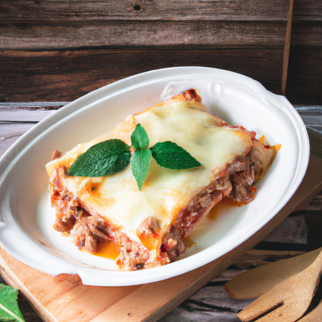 Cheesy Spam Breakfast Lasagna
