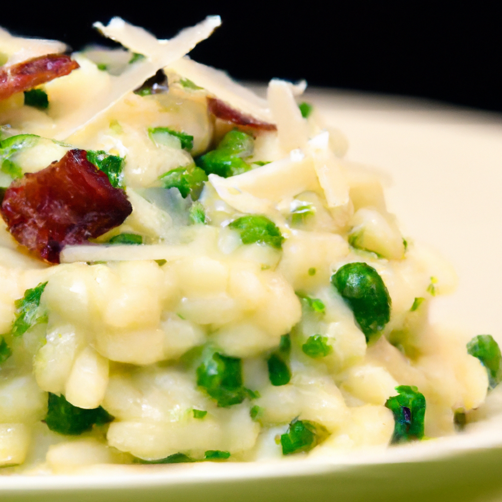 Pea Bacon Risotto
