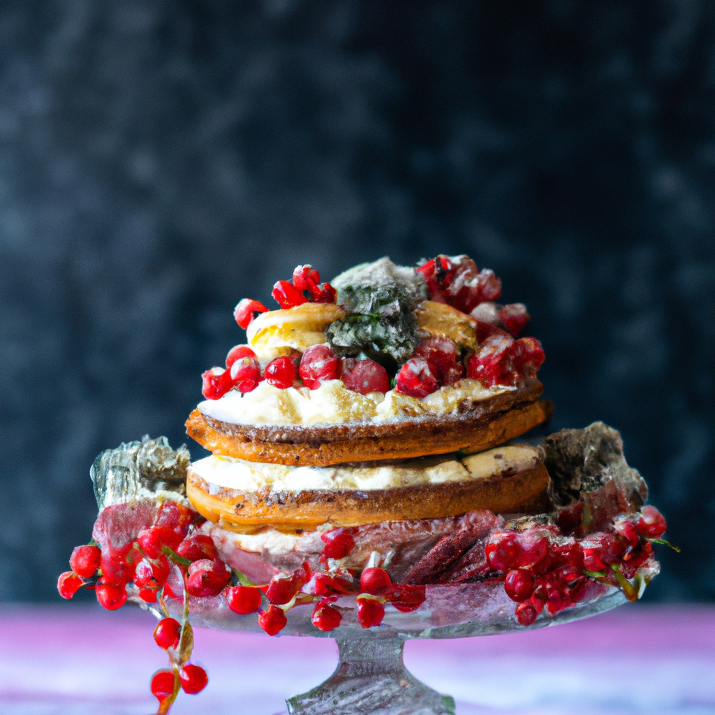 Victoria Sponge With Christmas Fruits