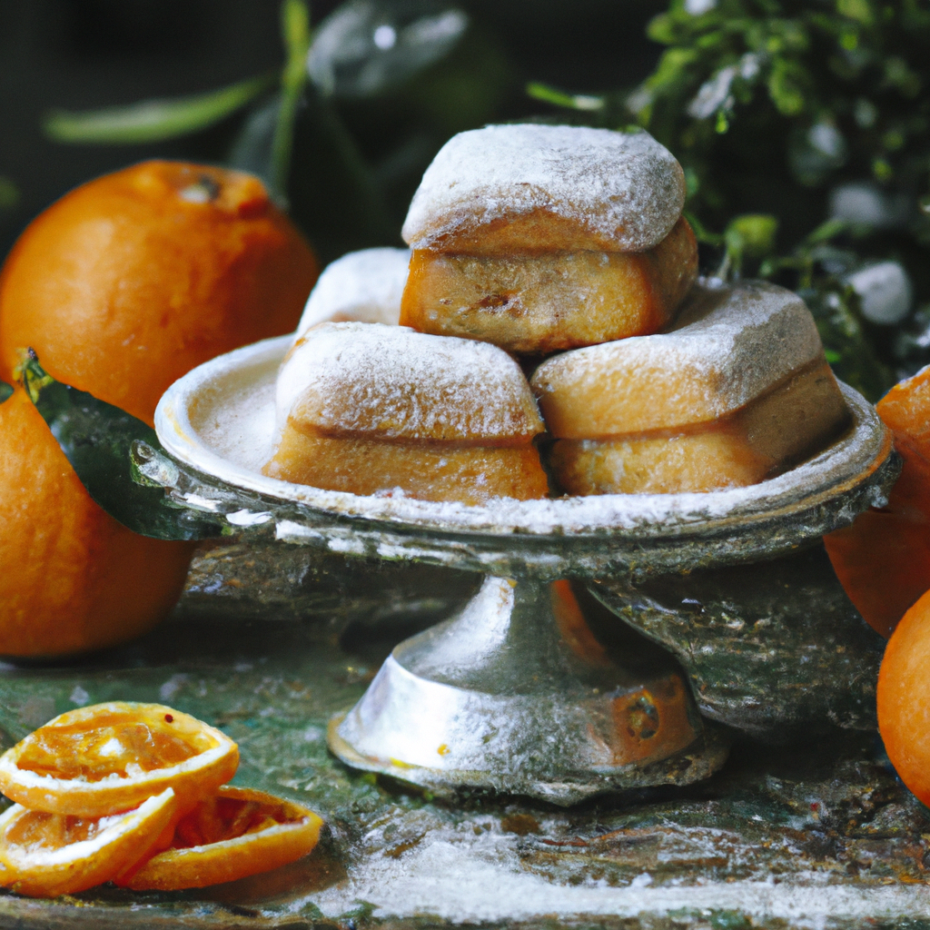 Orange Mexican Wedding Cakes