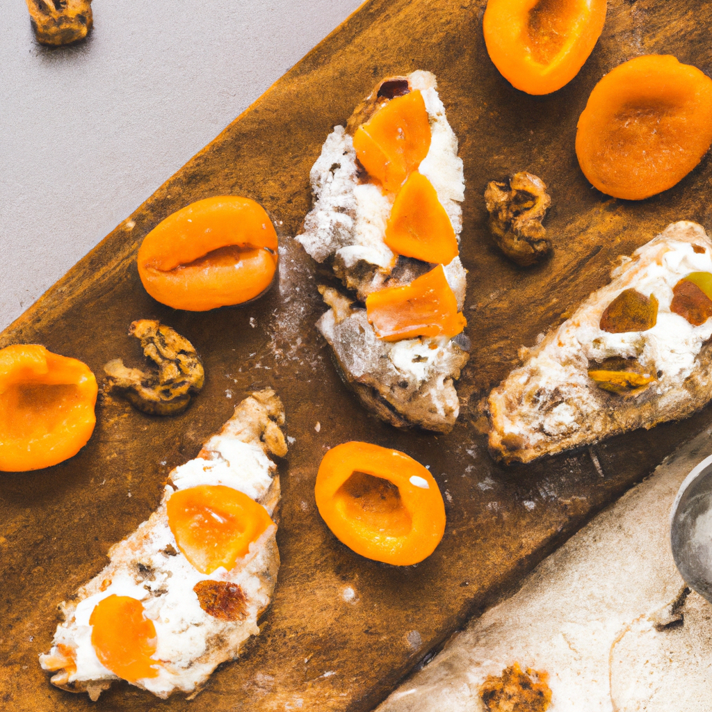 Apricot Walnut Sour Cream Scones