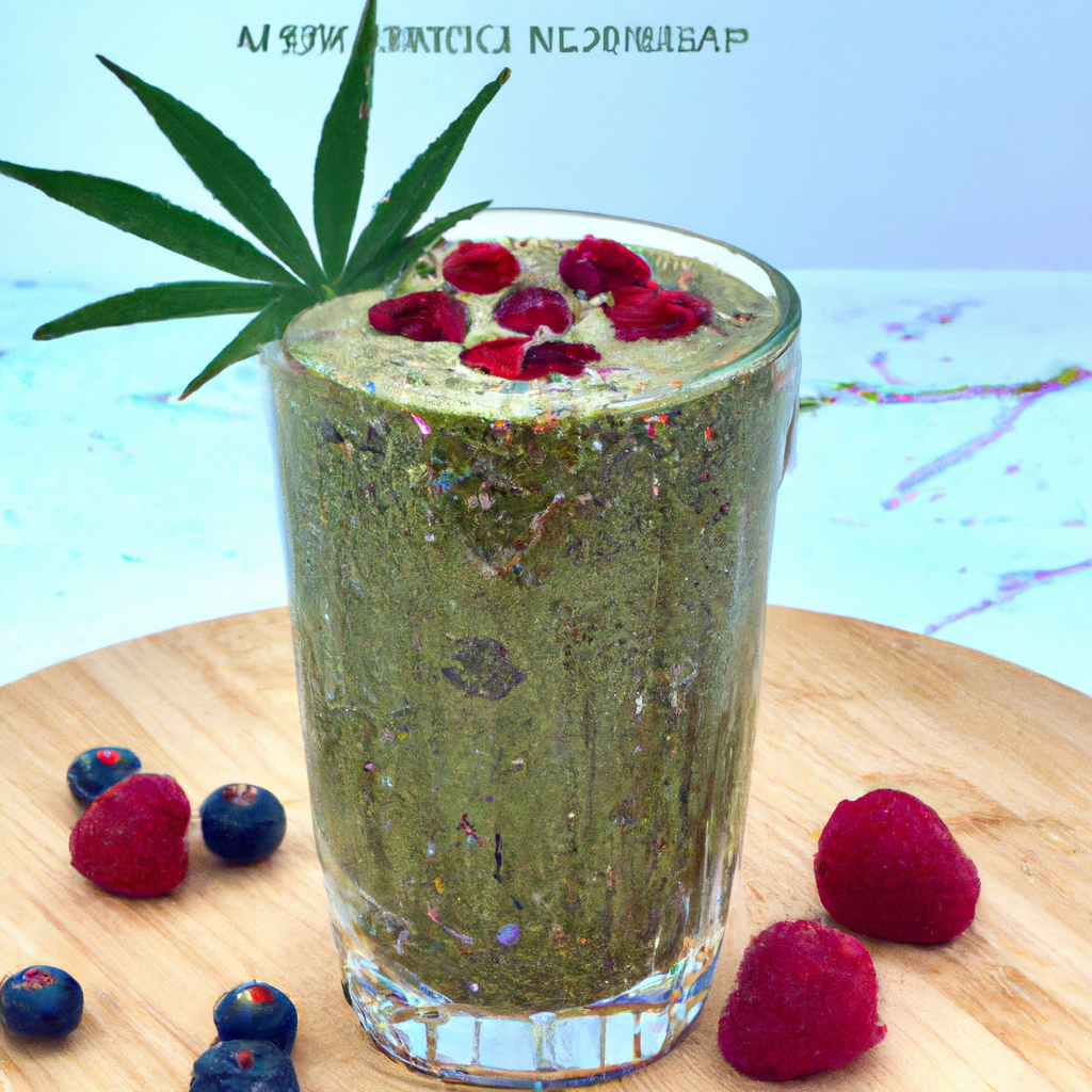 Green Berry Carob Hemp Smoothie