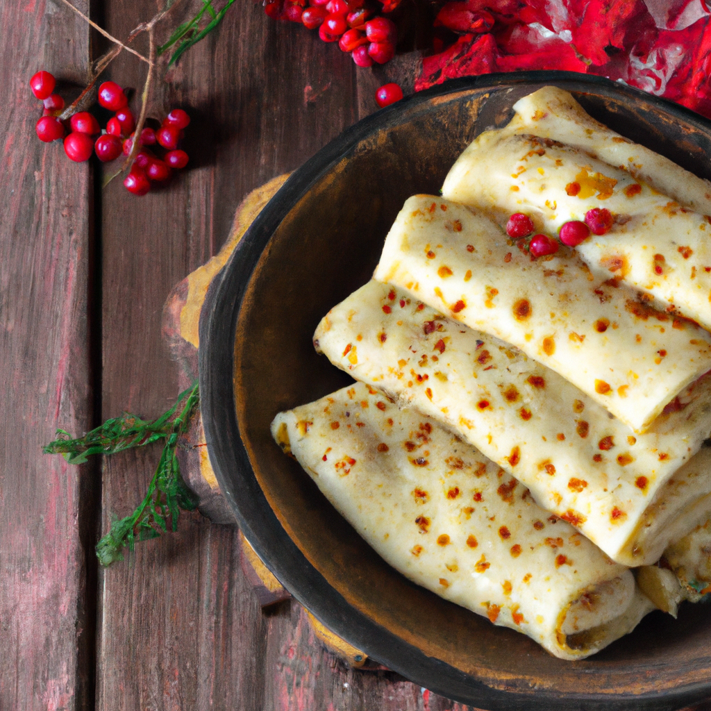 Lefse Potato Flatbread With Butter And Sugar