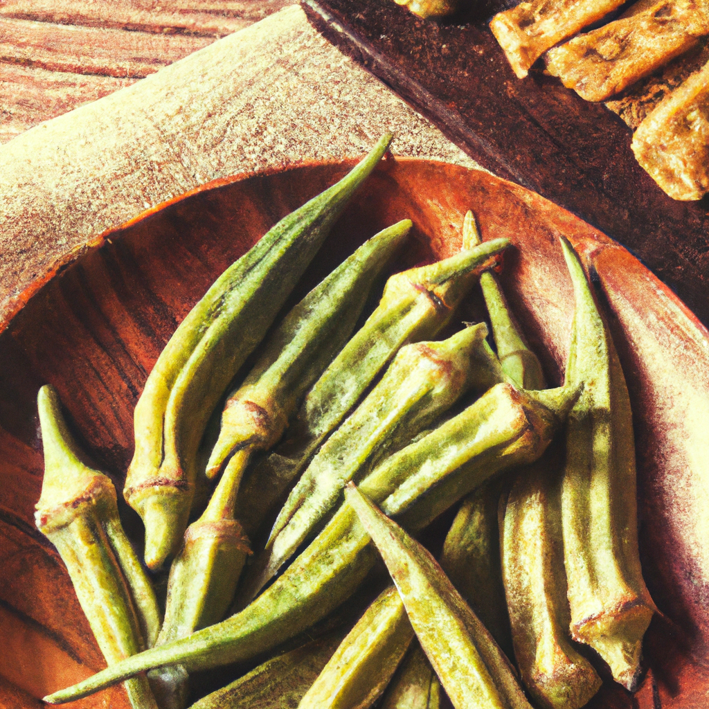 Crunchy Baked Okra With Bell Pepper Dip