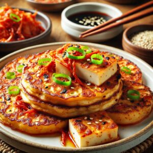 Tofu Kimchi Jeonory Korean pancakes