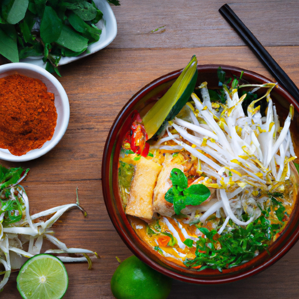 Vegetarian Noodle Soup Bun Rieu
