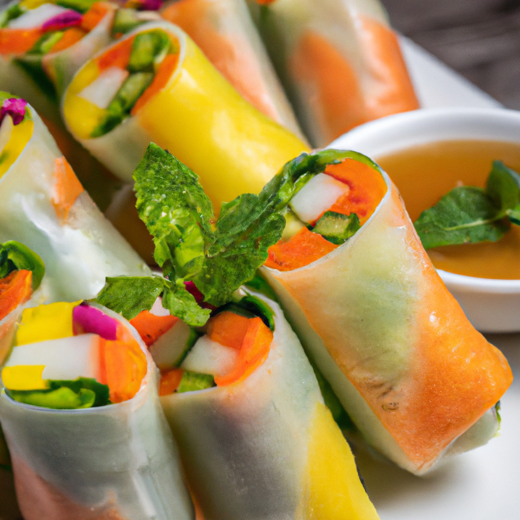 Tofu And Mango Spring Rolls