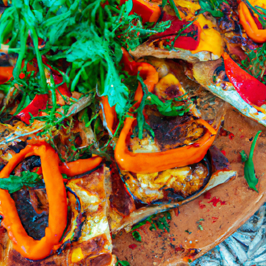 Grilled Vegetable Manakish