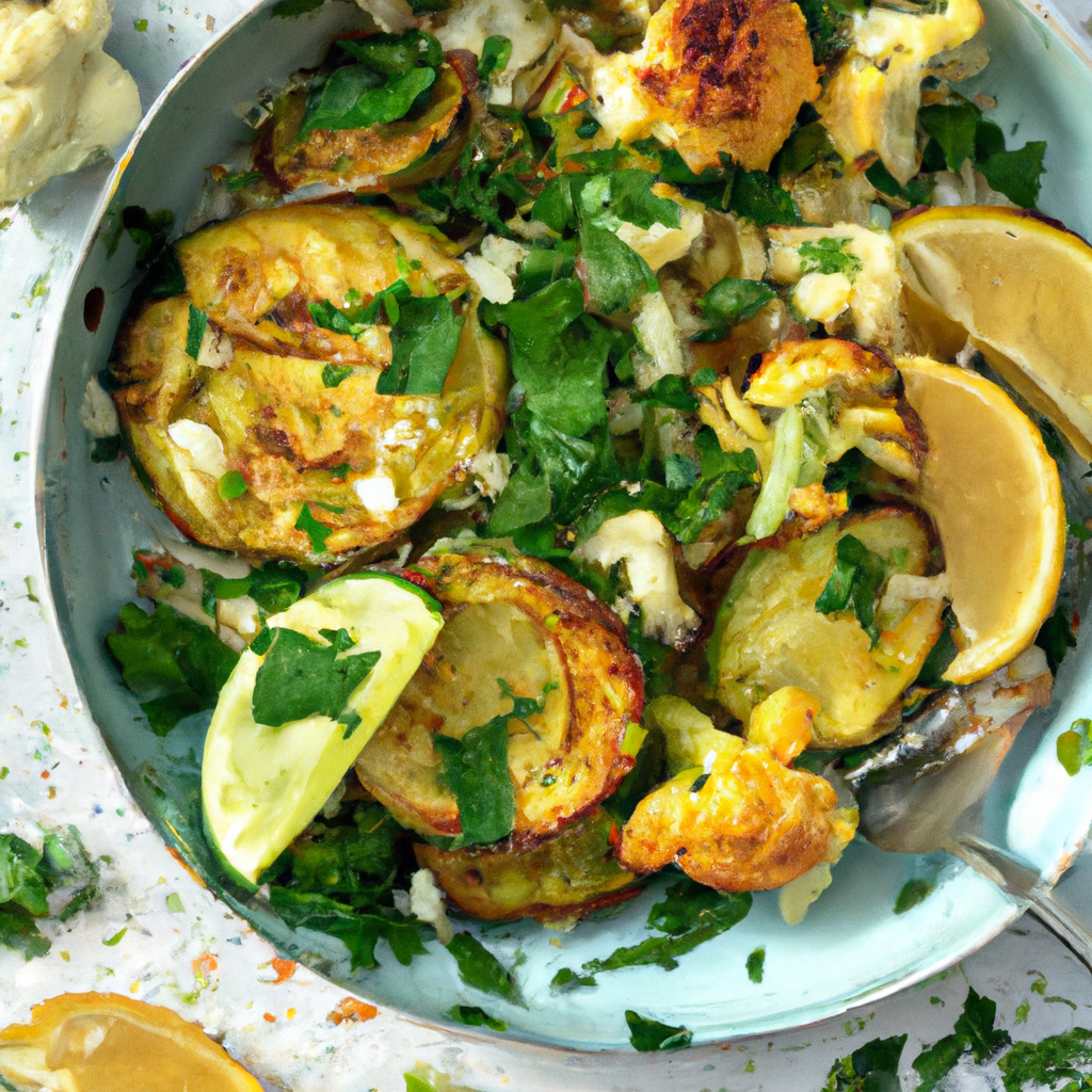 Moroccan Roasted Zucchini And Cauliflower Salad