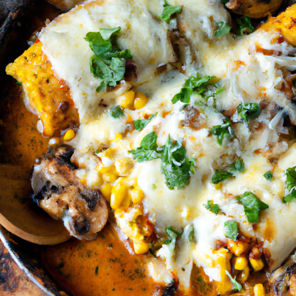 Mushroom And Corn Enchiladas