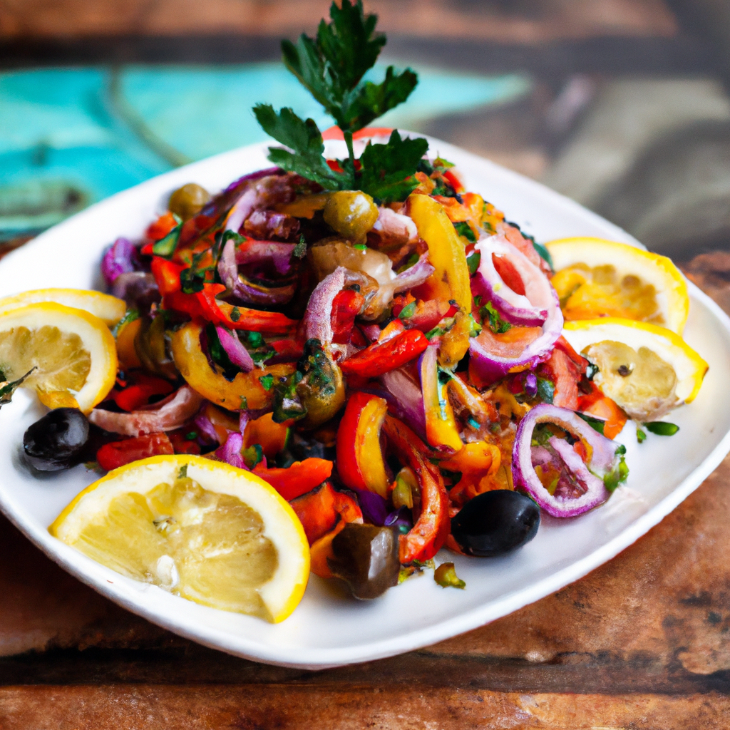 Moroccan Pepper And Olive Salad
