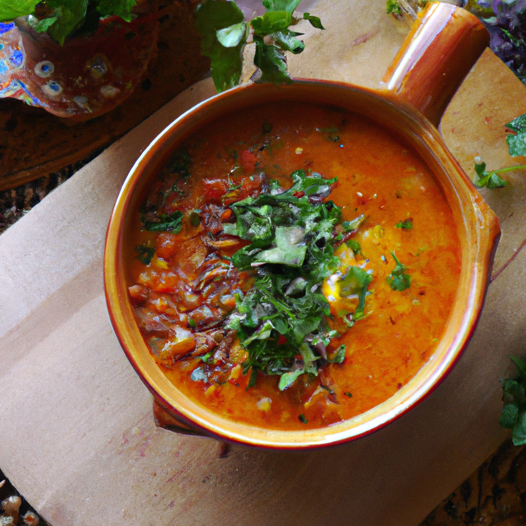 Moroccan Spiced Red Lentil Soup
