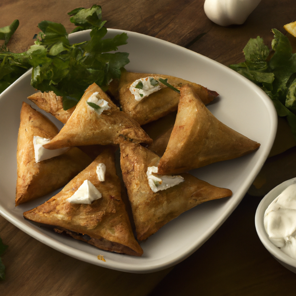 Lebanese Sambousek With Cheese