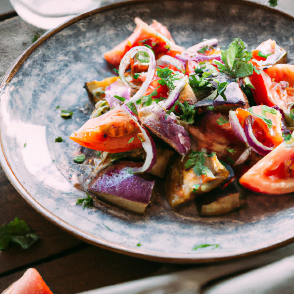 Mediterranean Eggplant And Tomato Salad
