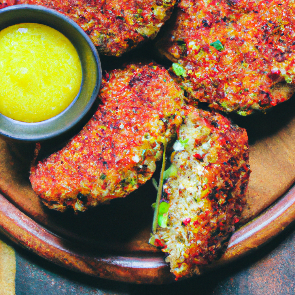 Quinoa Patties With Aji Sauce