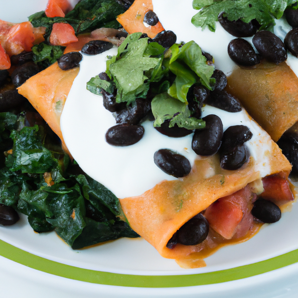 Black Bean And Spinach Enchiladas
