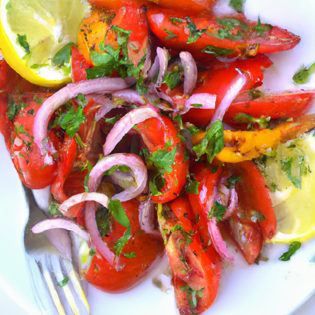 Moroccan Roasted Pepper And Tomato Salad