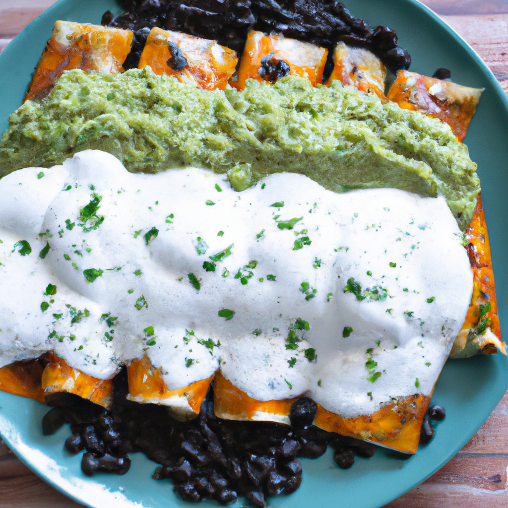 Black Bean And Avocado Enchiladas