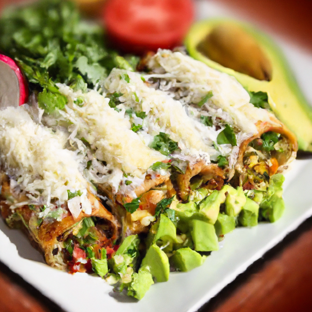 Grilled Zucchini And Avocado Enchiladas