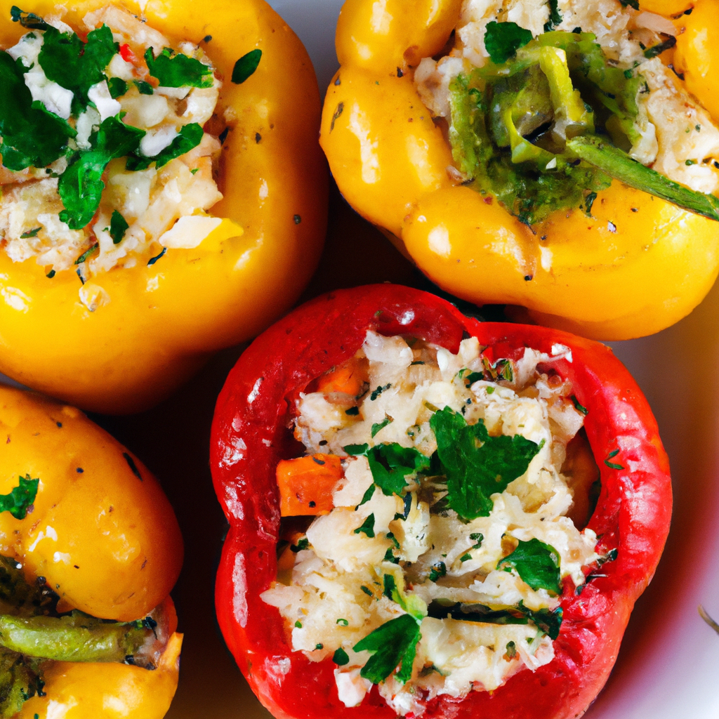 Mediterranean Rice Stuffed Peppers