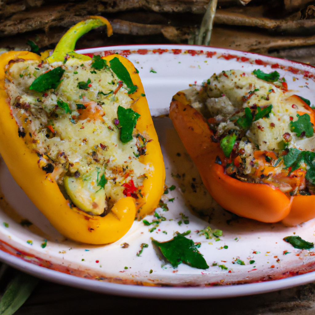 Pimientos Rellenos De Verduras Stuffed Peppers With Vegetables